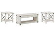 Bayflynn - Whitewash - 3 Pc. - Coffee Table, 2 End Tables Cleveland Home Outlet (OH) - Furniture Store in Middleburg Heights Serving Cleveland, Strongsville, and Online