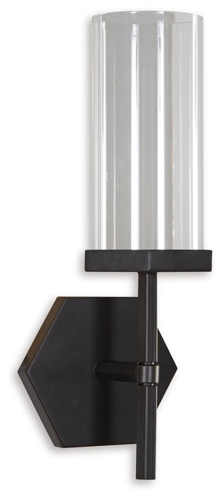Teelston - Gunmetal Finish - Wall Sconce Cleveland Home Outlet (OH) - Furniture Store in Middleburg Heights Serving Cleveland, Strongsville, and Online