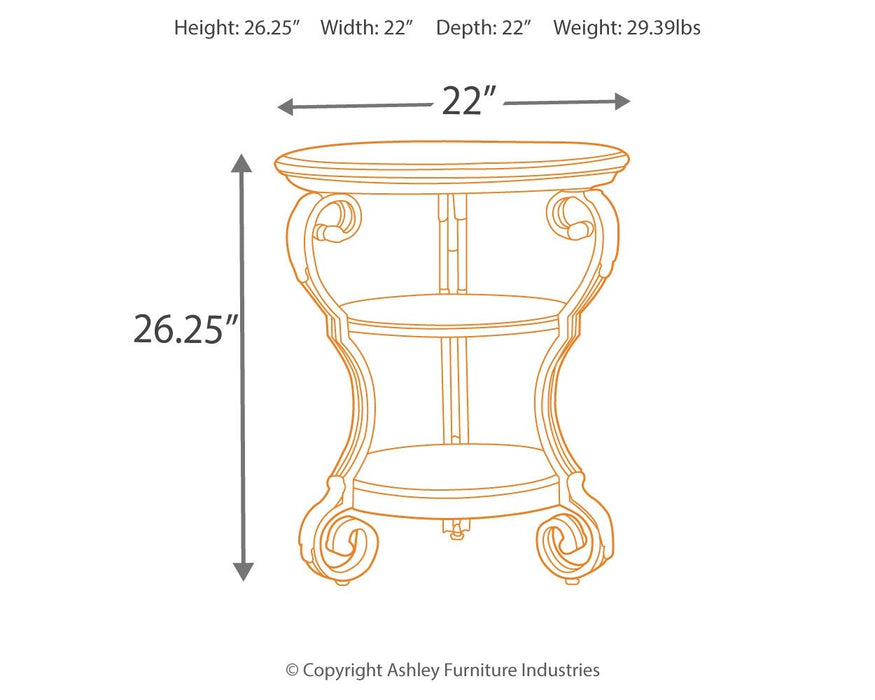 Nestor - Medium Brown - Chair Side End Table Cleveland Home Outlet (OH) - Furniture Store in Middleburg Heights Serving Cleveland, Strongsville, and Online