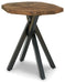Haileeton - Brown / Black - Round End Table Cleveland Home Outlet (OH) - Furniture Store in Middleburg Heights Serving Cleveland, Strongsville, and Online