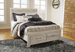 Bellaby - Whitewash - Queen Storage Footboard Cleveland Home Outlet (OH) - Furniture Store in Middleburg Heights Serving Cleveland, Strongsville, and Online