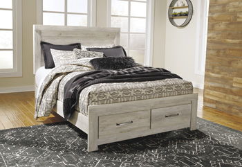 Bellaby - Whitewash - Queen Storage Footboard Cleveland Home Outlet (OH) - Furniture Store in Middleburg Heights Serving Cleveland, Strongsville, and Online