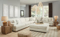 Zada - Ivory - 5 Pc. - Corner Sofa 4 Pc Sectional, Ottoman Cleveland Home Outlet (OH) - Furniture Store in Middleburg Heights Serving Cleveland, Strongsville, and Online