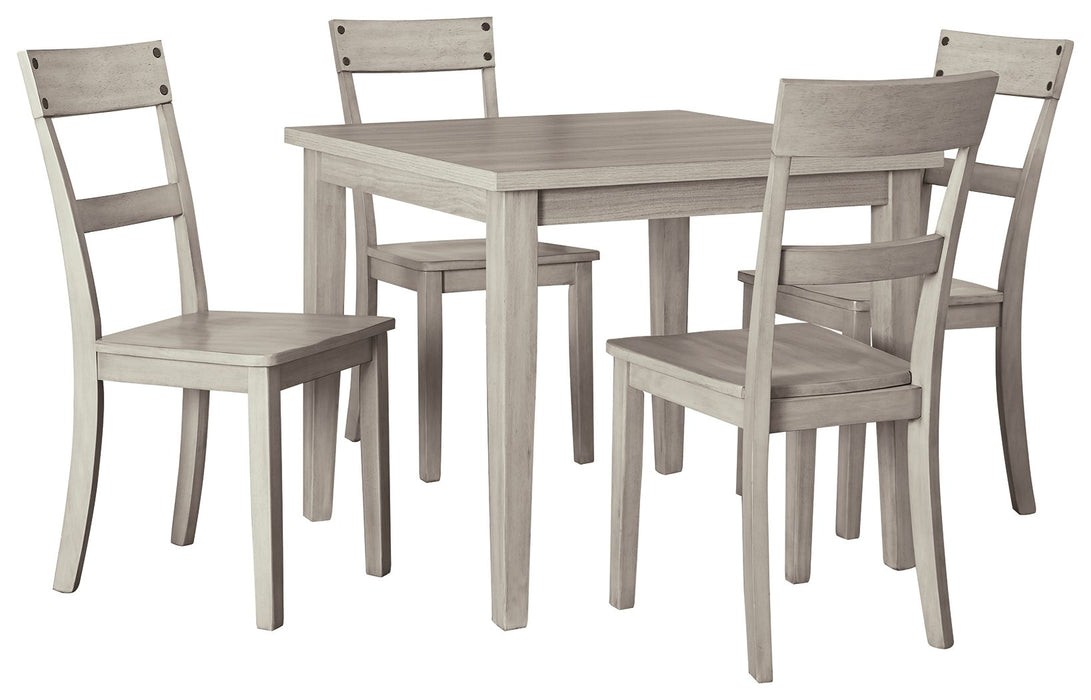 Loratti - Gray - Square Drm Table Set (Set of 5) Cleveland Home Outlet (OH) - Furniture Store in Middleburg Heights Serving Cleveland, Strongsville, and Online