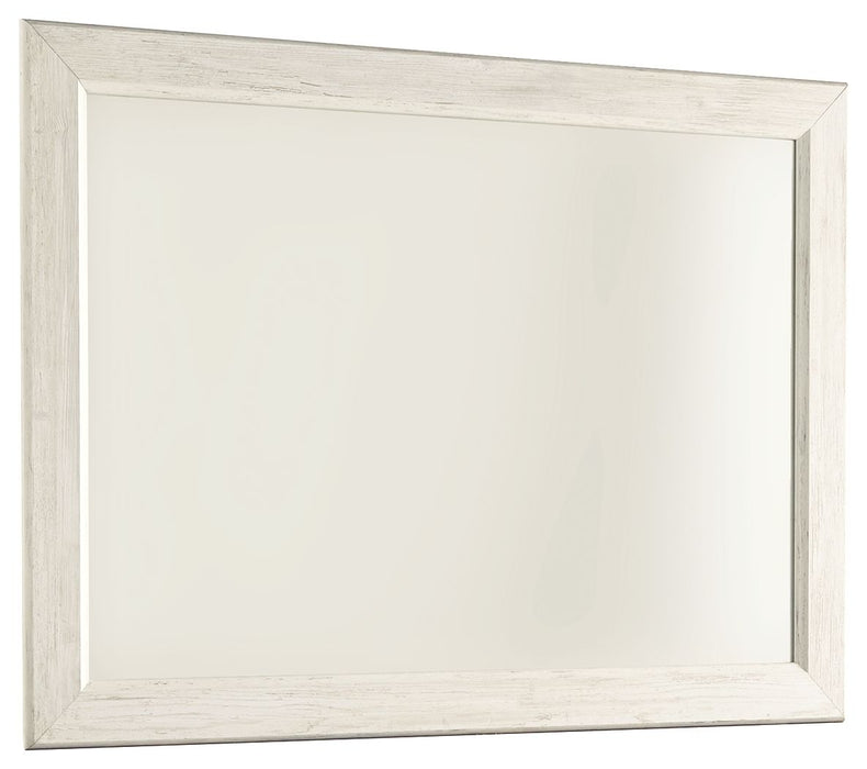 Willowton - Whitewash - Bedroom Mirror Cleveland Home Outlet (OH) - Furniture Store in Middleburg Heights Serving Cleveland, Strongsville, and Online