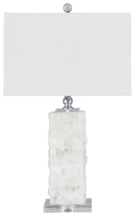 Malise - White - Alabaster Table Lamp Cleveland Home Outlet (OH) - Furniture Store in Middleburg Heights Serving Cleveland, Strongsville, and Online