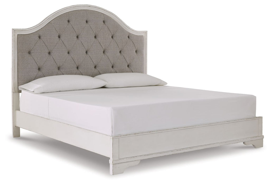Brollyn - White / Brown / Beige - King Panel Footboard W/Rails Cleveland Home Outlet (OH) - Furniture Store in Middleburg Heights Serving Cleveland, Strongsville, and Online