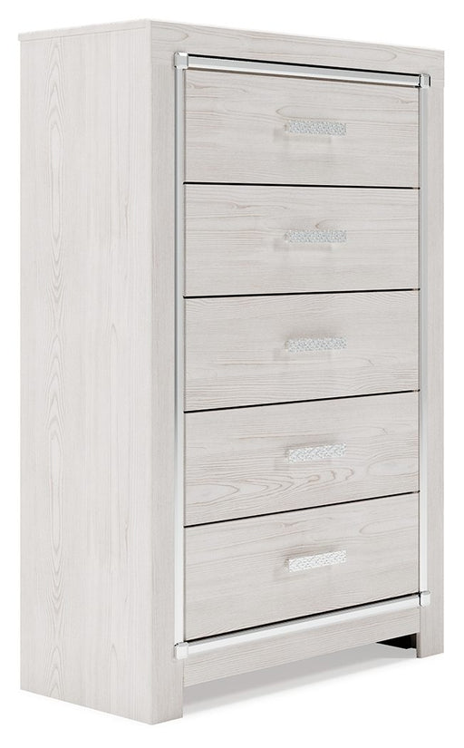 Altyra - White - Five Drawer Chest Cleveland Home Outlet (OH) - Furniture Store in Middleburg Heights Serving Cleveland, Strongsville, and Online