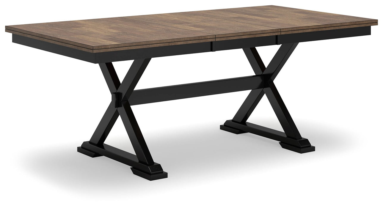 Wildenauer - Brown / Black - Rectangular Dining Extension Table
