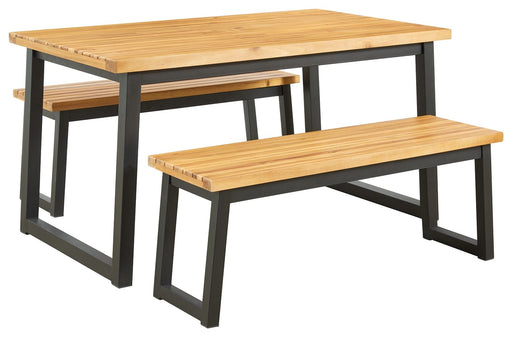 Town - Brown / Black - Dining Table Set (Set of 3) Cleveland Home Outlet (OH) - Furniture Store in Middleburg Heights Serving Cleveland, Strongsville, and Online