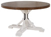 Valebeck - White - Round Dining Room Table Base Cleveland Home Outlet (OH) - Furniture Store in Middleburg Heights Serving Cleveland, Strongsville, and Online