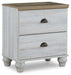Haven Bay - Brown / Beige - Two Drawer Night Stand Cleveland Home Outlet (OH) - Furniture Store in Middleburg Heights Serving Cleveland, Strongsville, and Online