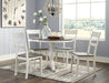 Nelling - White / Brown / Beige - 6 Pc. - Dining Room Table, 4 Side Chairs Cleveland Home Outlet (OH) - Furniture Store in Middleburg Heights Serving Cleveland, Strongsville, and Online