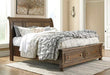 Flynnter - Medium Brown - King/Cal King Sleigh Headboard Cleveland Home Outlet (OH) - Furniture Store in Middleburg Heights Serving Cleveland, Strongsville, and Online