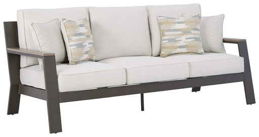 Tropicava - Taupe / White - Sofa With Cushion Cleveland Home Outlet (OH) - Furniture Store in Middleburg Heights Serving Cleveland, Strongsville, and Online