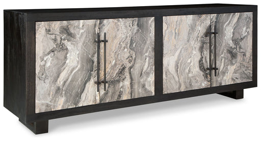 Lakenwood - Black / Gray / Ivory - Accent Cabinet Cleveland Home Outlet (OH) - Furniture Store in Middleburg Heights Serving Cleveland, Strongsville, and Online