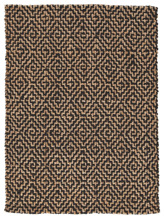 Broox - Natural / Black - Medium Rug Cleveland Home Outlet (OH) - Furniture Store in Middleburg Heights Serving Cleveland, Strongsville, and Online