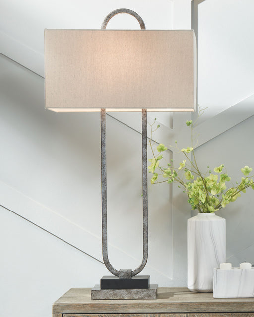 Bennish - Antique Silver Finish - Metal Table Lamp Cleveland Home Outlet (OH) - Furniture Store in Middleburg Heights Serving Cleveland, Strongsville, and Online