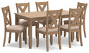 Sanbriar - Light Brown - Rect Drm Table Set (Set of 7) Cleveland Home Outlet (OH) - Furniture Store in Middleburg Heights Serving Cleveland, Strongsville, and Online