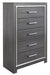 Lodanna - Gray - Five Drawer Chest Cleveland Home Outlet (OH) - Furniture Store in Middleburg Heights Serving Cleveland, Strongsville, and Online