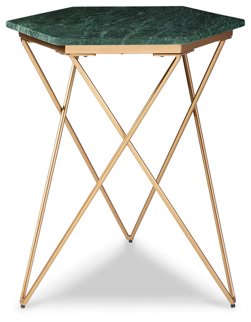 Engelton - Green / Gold - Accent Table Cleveland Home Outlet (OH) - Furniture Store in Middleburg Heights Serving Cleveland, Strongsville, and Online