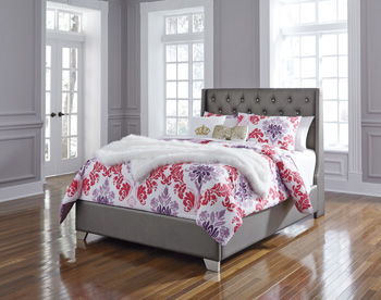 Coralayne - Gray - Full Uph Panel Headboard Cleveland Home Outlet (OH) - Furniture Store in Middleburg Heights Serving Cleveland, Strongsville, and Online
