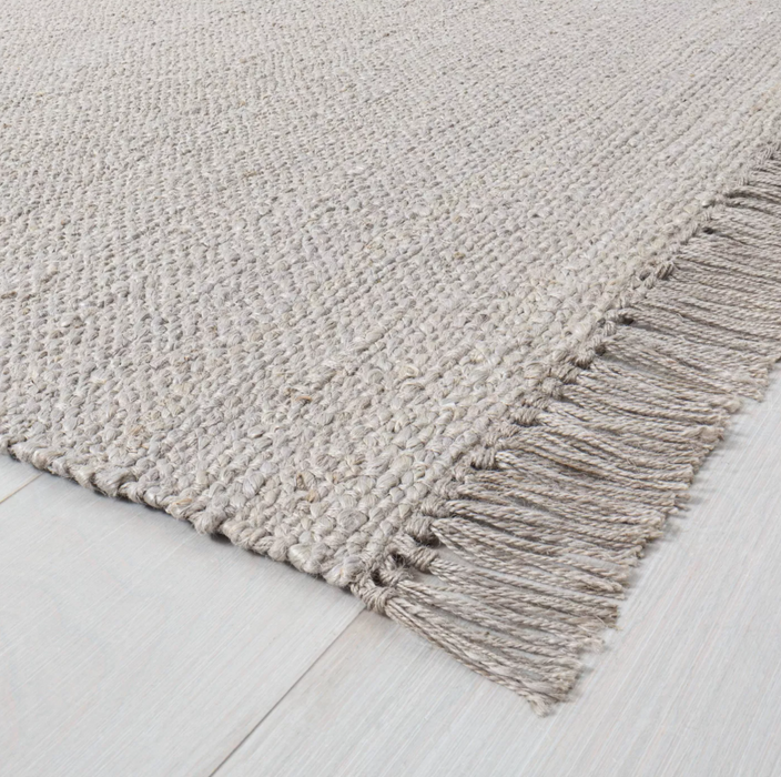 5' x 7' Bleached Jute Fringe Area Rug Gray - Hearth & Hand Cleveland Home Outlet (OH) - Furniture Store in Middleburg Heights Serving Cleveland, Strongsville, and Online