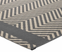 Optica Chevron With End Borders 5x8 Indoor and Outdoor Area Rug in Gray and Beige Cleveland Home Outlet (OH) - Furniture Store in Middleburg Heights Serving Cleveland, Strongsville, and Online