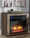 Trinell - Brown - Fireplace Mantel w/FRPL Insert Cleveland Home Outlet (OH) - Furniture Store in Middleburg Heights Serving Cleveland, Strongsville, and Online