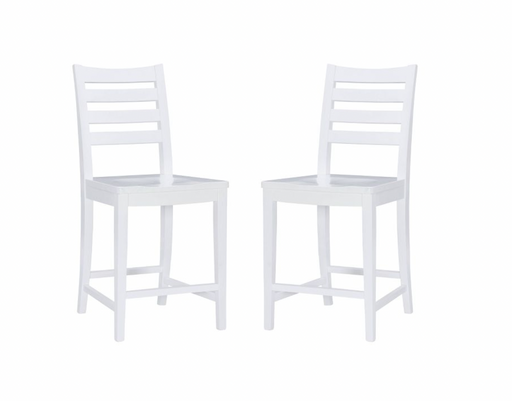 Set of 2 Flynn Counter Height Barstools White Cleveland Home Outlet (OH) - Furniture Store in Middleburg Heights Serving Cleveland, Strongsville, and Online