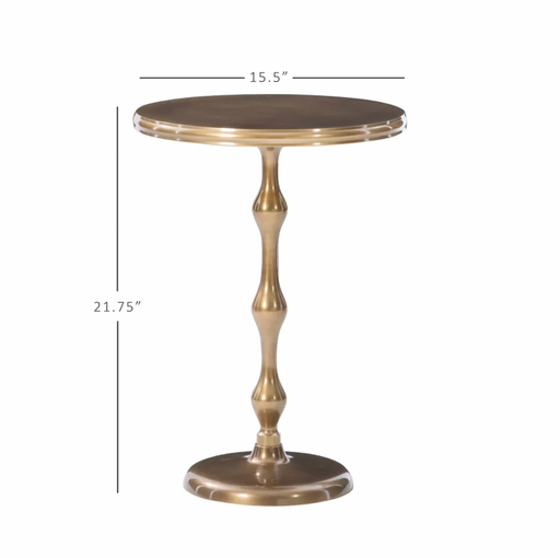 Zinnia Side Table Antiqued Gold Cleveland Home Outlet (OH) - Furniture Store in Middleburg Heights Serving Cleveland, Strongsville, and Online