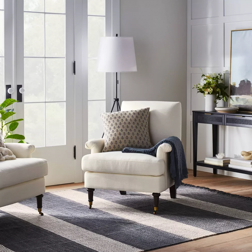 9' x 12' Highland Striped Jute/Wool Area Rug Blue Cleveland Home Outlet (OH) - Furniture Store in Middleburg Heights Serving Cleveland, Strongsville, and Online