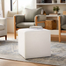 Lynwood Square Upholstered Cube Cream Boucle Cleveland Home Outlet (OH) - Furniture Store in Middleburg Heights Serving Cleveland, Strongsville, and Online