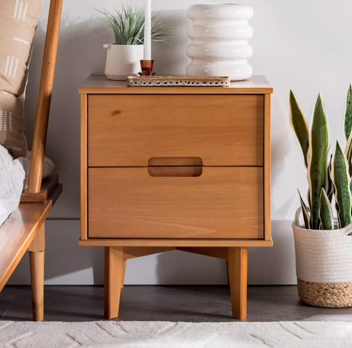 Mid-Century Modern Wood Nightstand Caramel Cleveland Home Outlet (OH) - Furniture Store in Middleburg Heights Serving Cleveland, Strongsville, and Online
