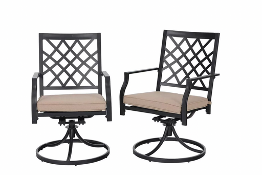 2pc Patio Swivel Rocker Chairs - Black Cleveland Home Outlet (OH) Furniture Store in Cleveland Ohio