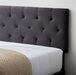 Queen Emmie Adjustable Upholstered Headboard with Diamond Tufting Charcoal Cleveland Home Outlet (OH) - Furniture Store in Middleburg Heights Serving Cleveland, Strongsville, and Online