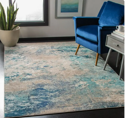 Square 3' Abderus Abstract Blue/Gray Area Rug Cleveland Home Outlet (OH) - Furniture Store in Middleburg Heights Serving Cleveland, Strongsville, and Online