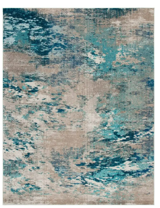 Square 3' Abderus Abstract Blue/Gray Area Rug Cleveland Home Outlet (OH) - Furniture Store in Middleburg Heights Serving Cleveland, Strongsville, and Online