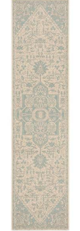 Runner 2'x8' Brodick Aqua/Cream Indoor/Outdoor Area Rug Cleveland Home Outlet (OH) - Furniture Store in Middleburg Heights Serving Cleveland, Strongsville, and Online