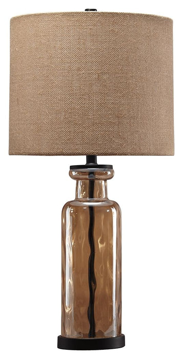 Laurentia - Champagne - Glass Table Lamp Cleveland Home Outlet (OH) - Furniture Store in Middleburg Heights Serving Cleveland, Strongsville, and Online