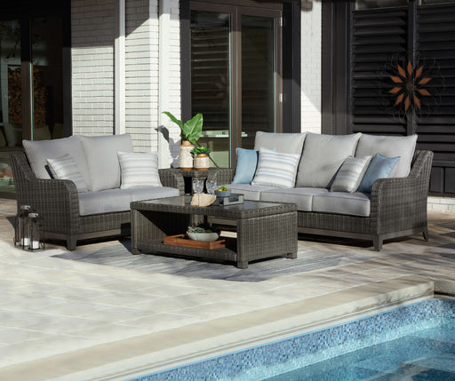 Elite Park - Gray - 4 Pc. - Lounge Set Cleveland Home Outlet (OH) - Furniture Store in Middleburg Heights Serving Cleveland, Strongsville, and Online