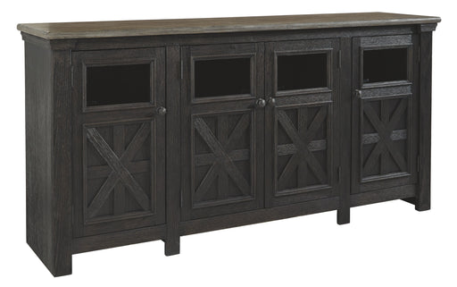 Tyler - Black / Gray - Extra Large TV Stand Cleveland Home Outlet (OH) - Furniture Store in Middleburg Heights Serving Cleveland, Strongsville, and Online