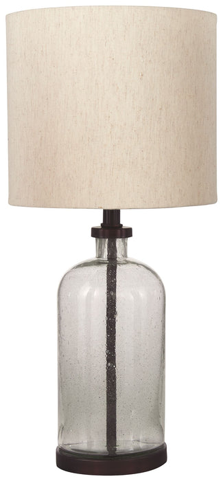 Bandile - Clear / Bronze Finish - Glass Table Lamp Cleveland Home Outlet (OH) - Furniture Store in Middleburg Heights Serving Cleveland, Strongsville, and Online