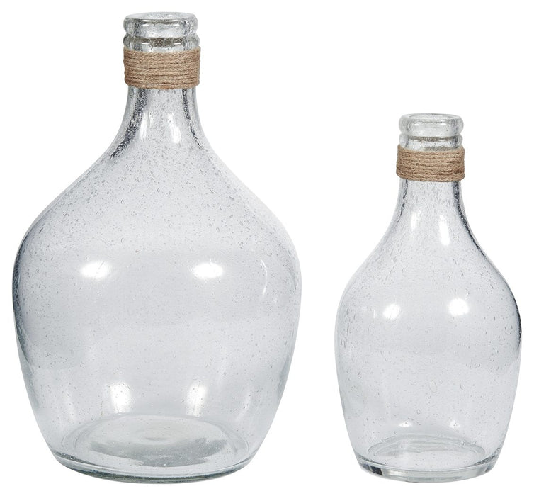 Marcin - Clear - Vase Set Cleveland Home Outlet (OH) - Furniture Store in Middleburg Heights Serving Cleveland, Strongsville, and Online