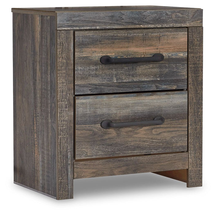 Drystan - Brown / Beige - Two Drawer Night Stand Cleveland Home Outlet (OH) - Furniture Store in Middleburg Heights Serving Cleveland, Strongsville, and Online