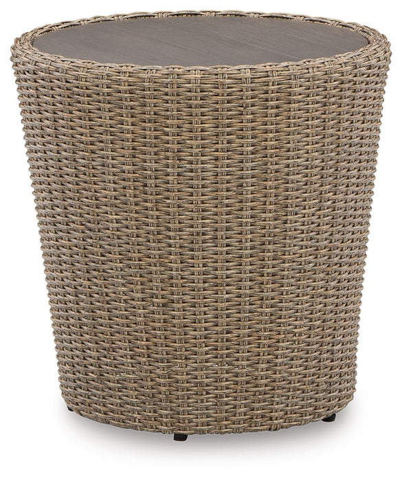 Danson - Beige - Round End Table Cleveland Home Outlet (OH) - Furniture Store in Middleburg Heights Serving Cleveland, Strongsville, and Online