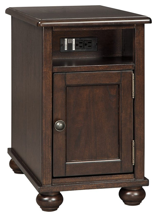 Barilanni - Dark Brown - Chair Side End Table Cleveland Home Outlet (OH) - Furniture Store in Middleburg Heights Serving Cleveland, Strongsville, and Online
