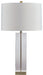 Teelsen - Clear / Gold Finish - Crystal Table Lamp Cleveland Home Outlet (OH) - Furniture Store in Middleburg Heights Serving Cleveland, Strongsville, and Online