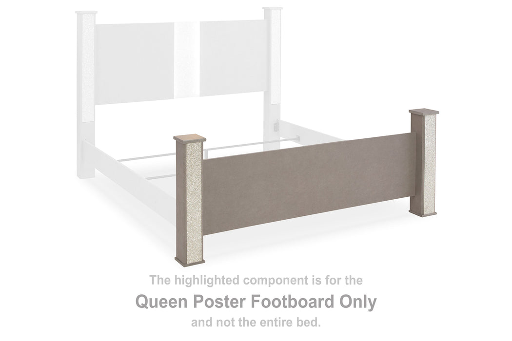 Surancha - Gray - Queen Poster Footboard
