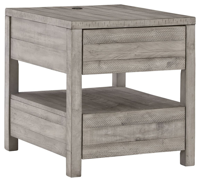 Naydell - Gray - Rectangular End Table Cleveland Home Outlet (OH) - Furniture Store in Middleburg Heights Serving Cleveland, Strongsville, and Online